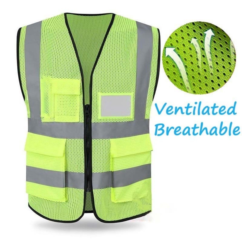 Running Visibility Gear - Yüksek Görünürlüklü Reflektörlü Yelek Cepli İnşaat