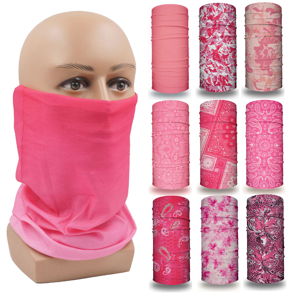 Running Gear Youtube - Pembe Bandana Yüz Maskesi Yürüyüş Bandana