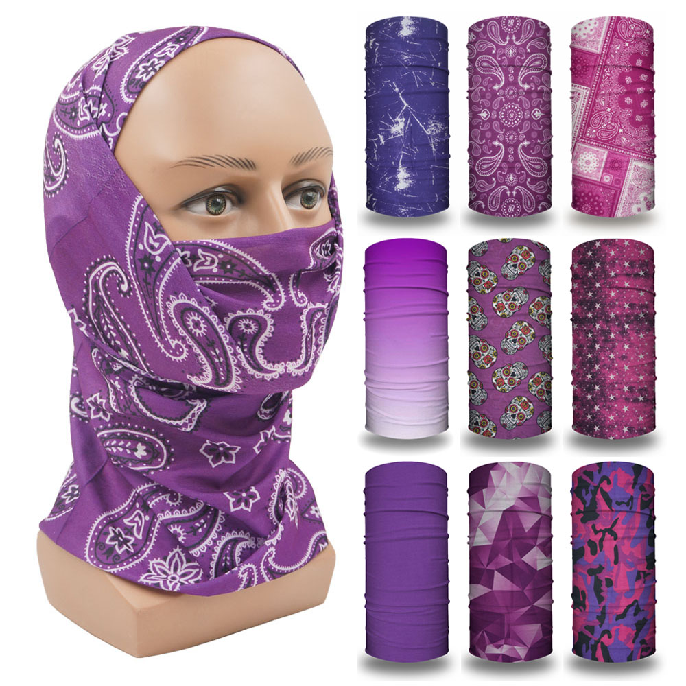 Running Gear Youtube - Mor Balaclava Kadın Koşu Kamp Kafa