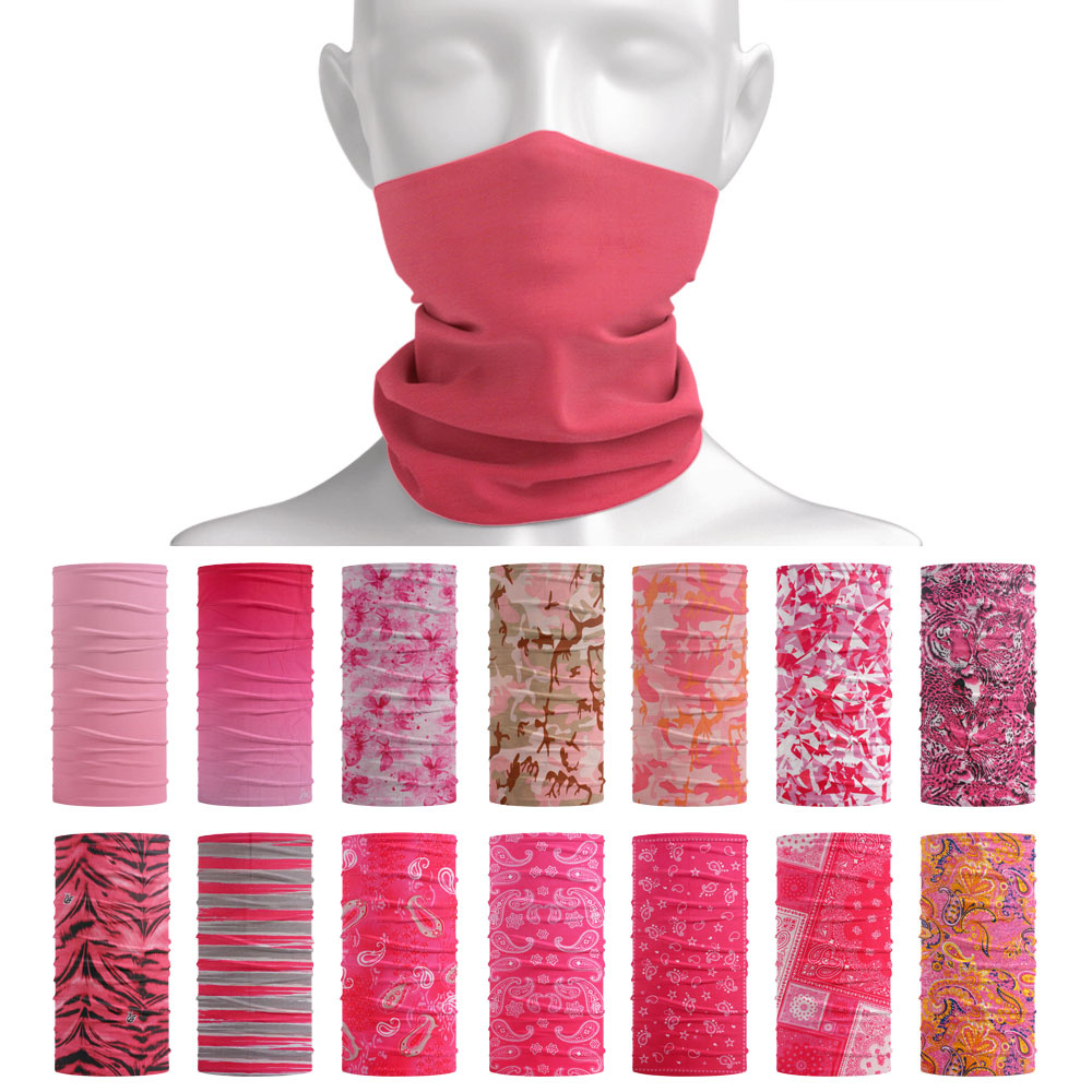 Running Gear Youtube - Pembe Dikişsiz Açık Bandana Bisiklet Boyun