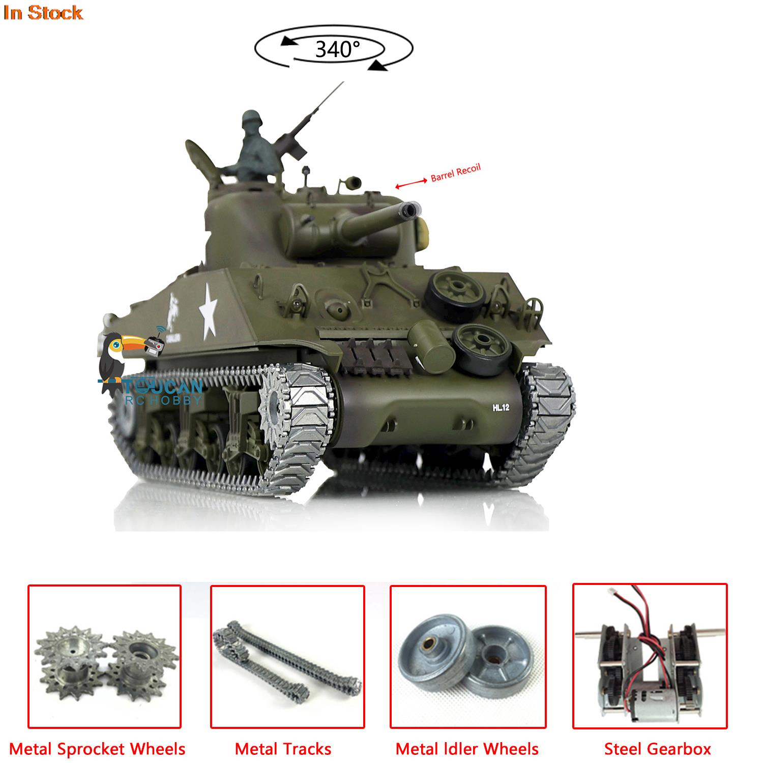Running Gear Box - 1/16 HENG UZUN RC Tankı 7.0