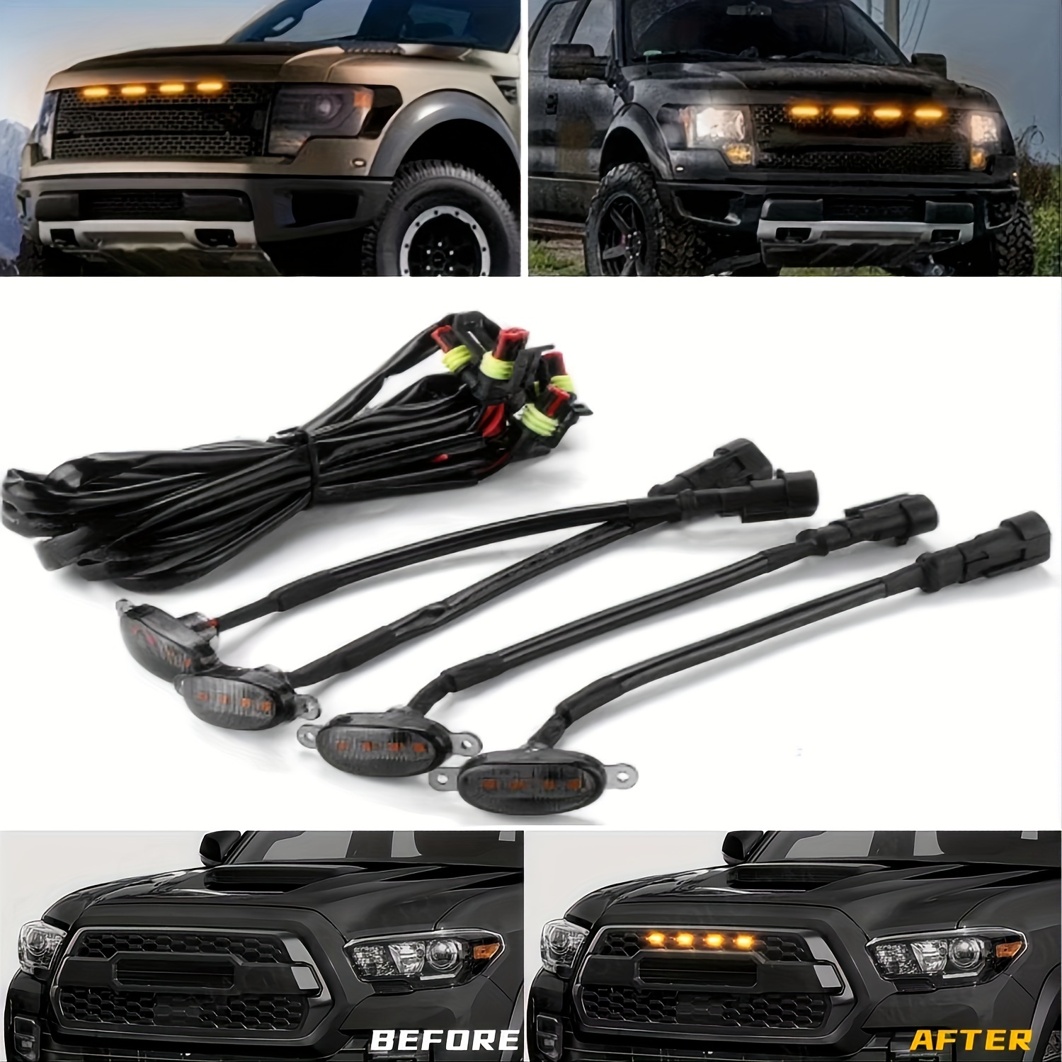 Running Gear Accessories - 4 adet/takım araba LED ızgara ışığı