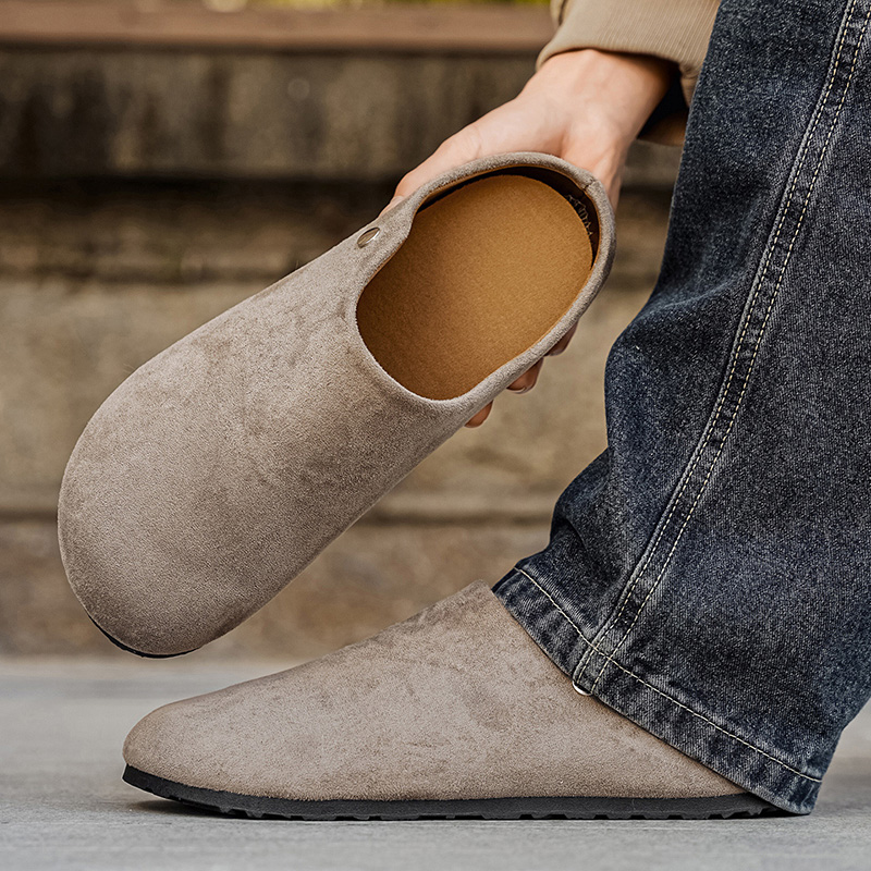 Erkek Süet Deri Terlik Mules K - Insole Arch Support incelemesi ve fiyatı