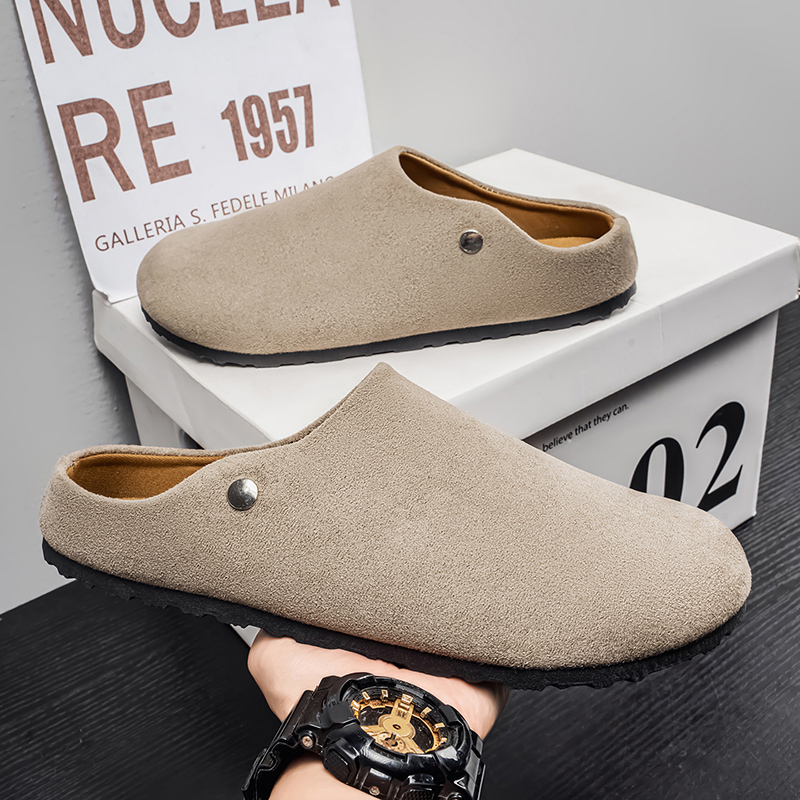 Erkek Süet Deri Terlik Mules K - Insole Arch Support incelemesi ve fiyatı