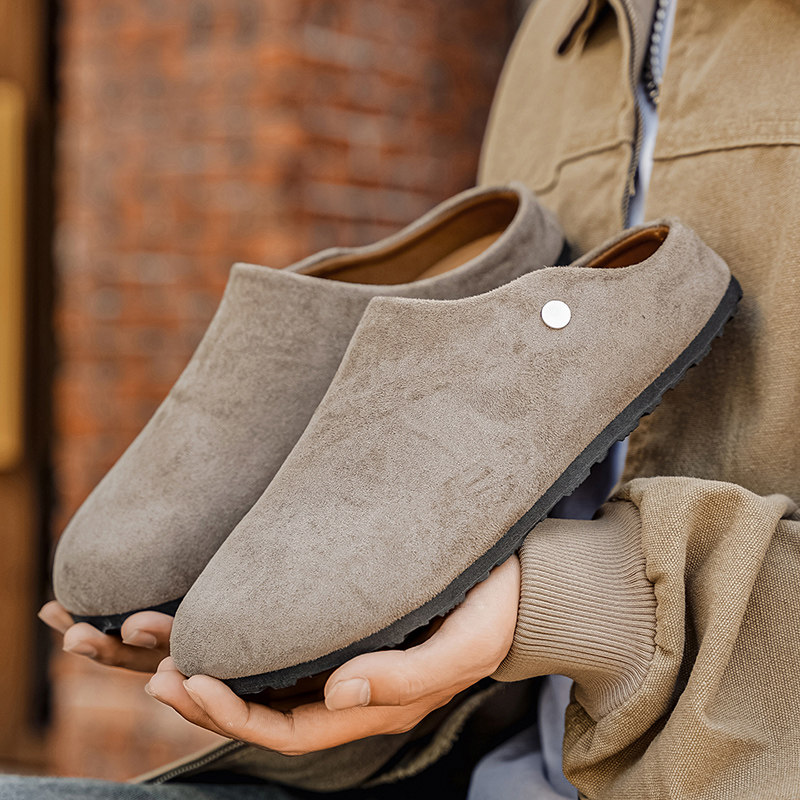 Erkek Süet Deri Terlik Mules K - Insole Arch Support incelemesi ve fiyatı